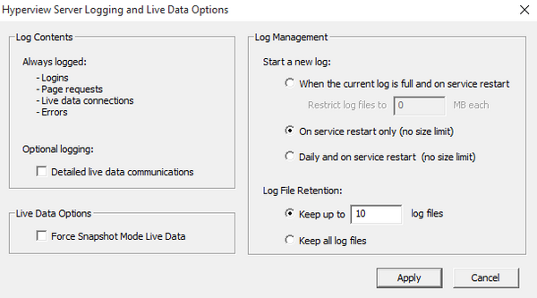 Hyperview service controller logging options.PNG